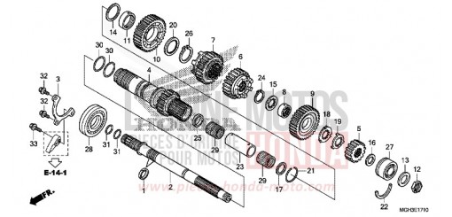 TRANSMISSION (VFR1200XD) (MAINSHAFT) VFR1200XDD de 2013